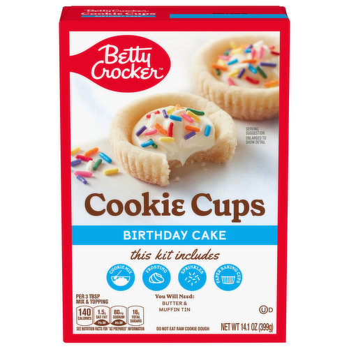 Betty Crocker Cookie Cups, Birthday Cake