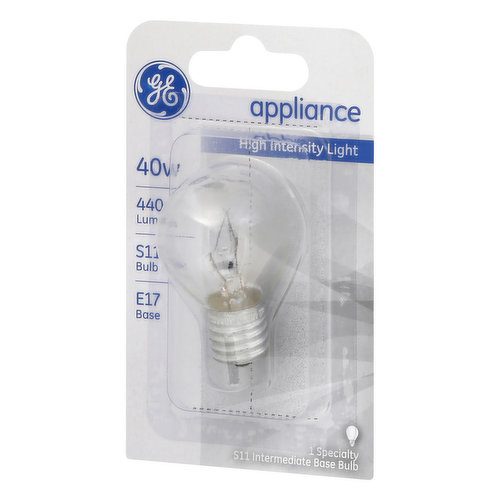 GE Light Bulb, Appliance, Clear, 40 Watts