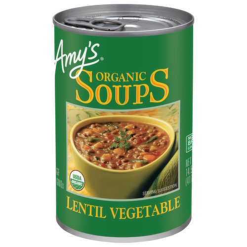 Amy's Amy's Organic Lentil Vegetable Soup, Gluten free, 14.5 oz.