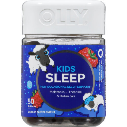 Olly Sleep, Kids, Gummies, Razzzberry