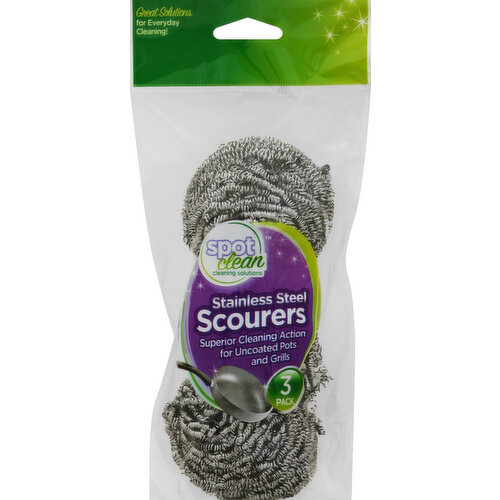 Brite Concepts Scourers, Stainless Steel, 3 Pack