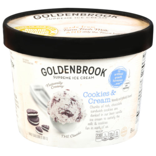 Goldenbrook Ice Cream, Supreme, Cookies & Cream