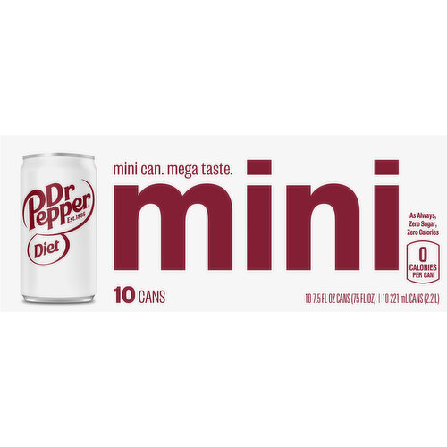 Dr Pepper Soda, Diet, Mini