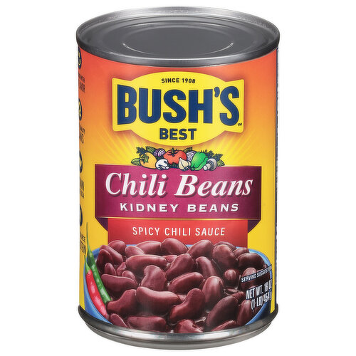 Bush's Best Chili Beans, Spicy Chili Sauce, Kidney Beans