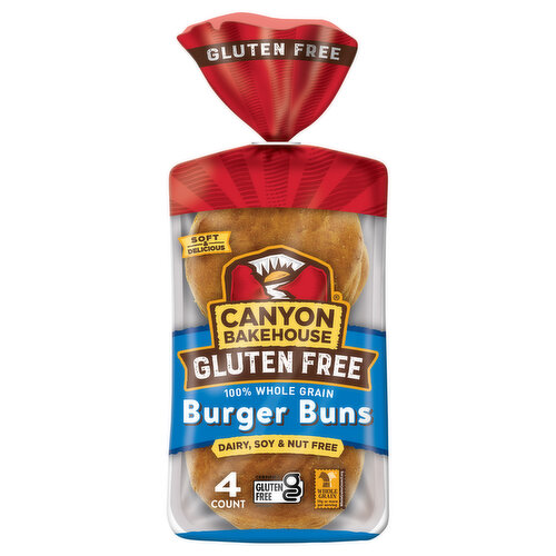 Canyon Bakehouse Burger Buns, Gluten Free