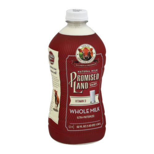 Promised Land Dairy Whole Milk, Vitamin D