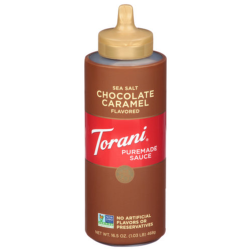 Torani Puremade Sauce, Sea Salt Chocolate Caramel Flavored