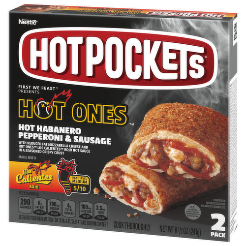 Hot Pockets Sandwiches, Ham, Egg & Cheese, 2 Pack, Appetizers & Snacks