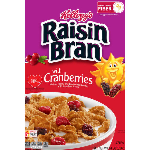 Raisin Bran Cereal, with Cranberries
