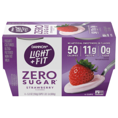 Dannon Creamy Nonfat Yogurt, Strawberry 4oz Wholesale - Danone Food Service