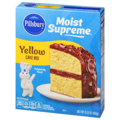 Pillsbury Zero Sugar Moist Supreme Yellow Premium Cake Mix, 16 Oz Box -  Walmart.com
