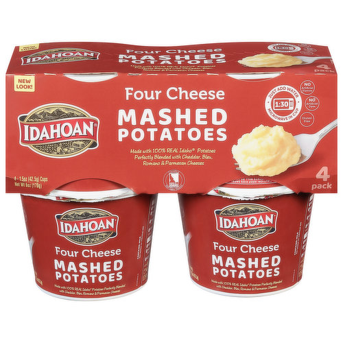 Idahoan Four Cheese Mashed Potatoes Cup 4-pack