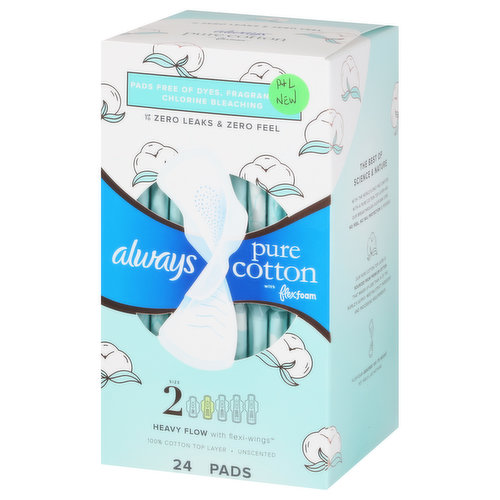 Always Pads, Regular Flow, Unscented, Size 1 - Brookshire's