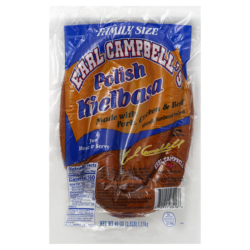 Earl Campbell's Kielbasa, Polish, Family Size