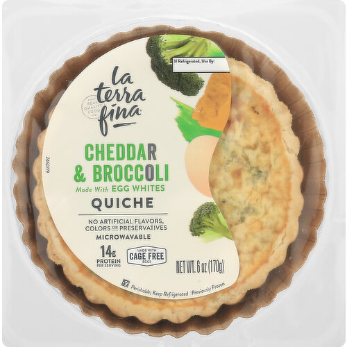 La Terra Fina Quiche, Cheddar & Broccoli