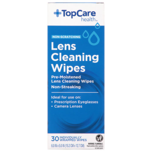 TopCare Lens Cleaning Wipes, Non-Scratching