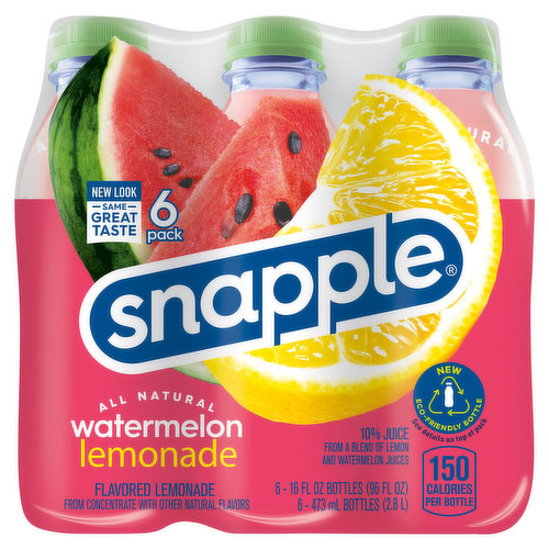 Snapple Lemonade, Watermelon, 6 Pack