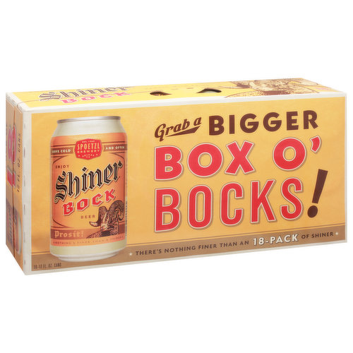 Shiner Beer, Box O' Bocks, 18-Pack