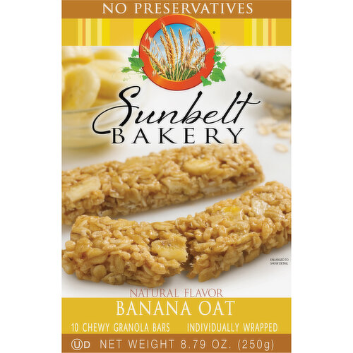 Sunbelt Bakery Granola Bars, Banana Oat, Chewy