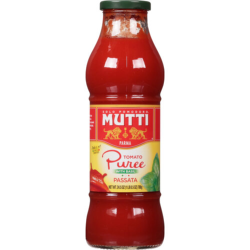 Mutti Tomato Puree, with Basil