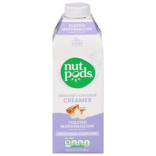 Nutpods Creamer, Unsweetened & Dairy Free, Toasted Marshmallow, Almond + Coconut
