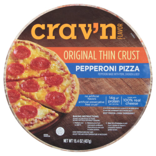 Crav'n Flavor Pizza, Pepperoni, Original Thin Crust
