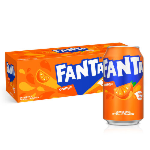 Fanta Orange Soda Fruit Flavored Soft Drink, 12 fl oz