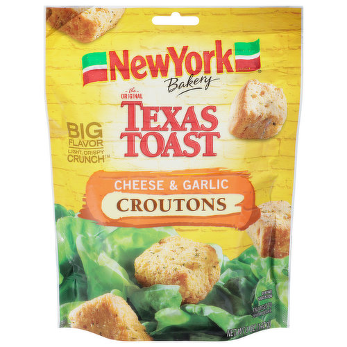 The original. Big flavor. Light, crispy crunch. Twice seasoned for 2x the flavor. Our bread is hearth baked, from scratch. Our passion for beadmaking stretches back 90 years. Our croutons are made from real French bread, which gives them a light crispy crunch. - Don Penn (3rd Generation NYB Baker).
