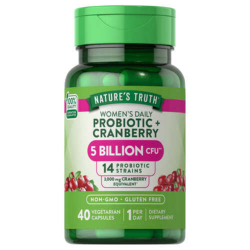 Nature's Truth Probiotic + Cranberry, Women's Daily, 3000 mg, Capsules