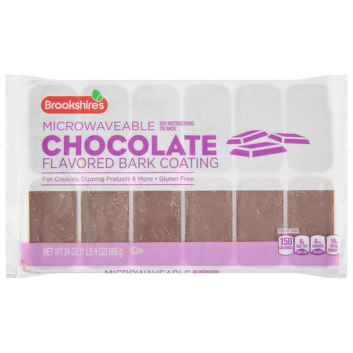 Brookshire's Bark Coating, Chocolate Flavored, Microwavable