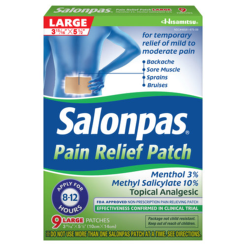 Salonpas Pain Relief Patch, Large