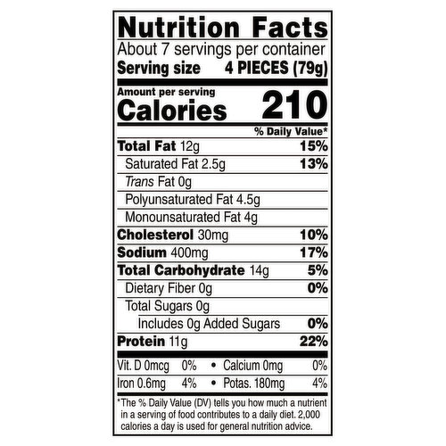 tyson chicken nuggets nutrition facts