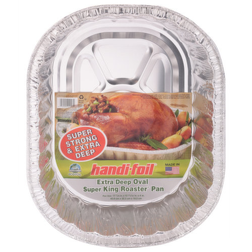 Handi-foil® Super King Roaster Extra Deep Oval Pan - Silver, 1 pk