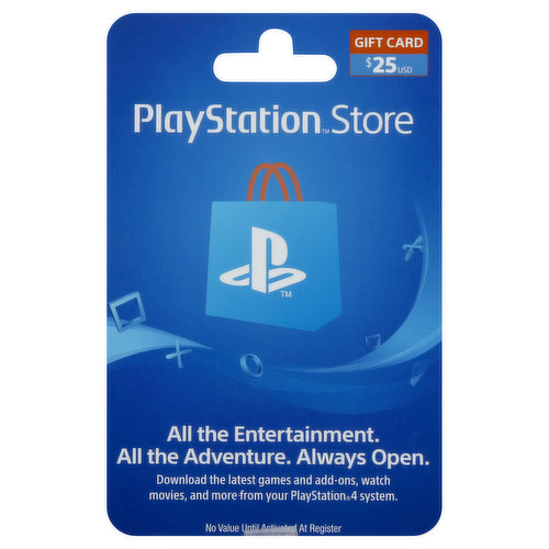 PlayStation Network Card, $25