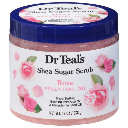 Dr Teal's Shea Sugar Scrub, Rose