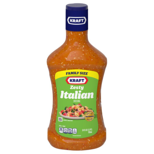 Kraft Dressing, Zesty Italian, Family Size