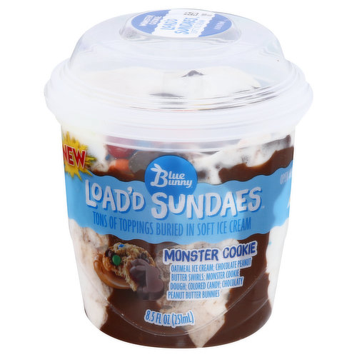 Blue Bunny Load'd Sundaes, Monster Cookie