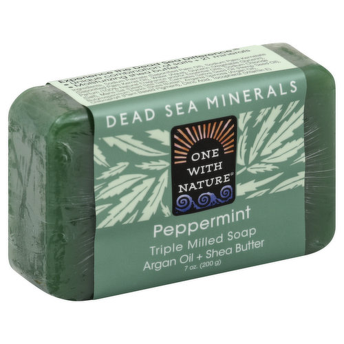 One with Nature Soap, Triple Milled, Peppermint
