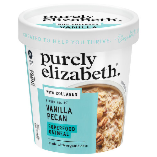 Purely Elizabeth Superfood Oatmeal, Vanilla Pecan, Recipe No. 15