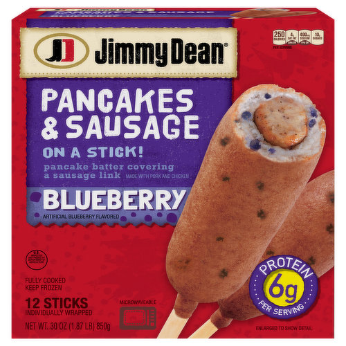 Jimmy Dean Pancakes & Sausage, On a Stick, Blueberry