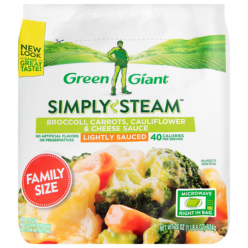 Broccoli, Carrots, Cauliflower & Cheese Sauce, Lightly Sauced, Family Size