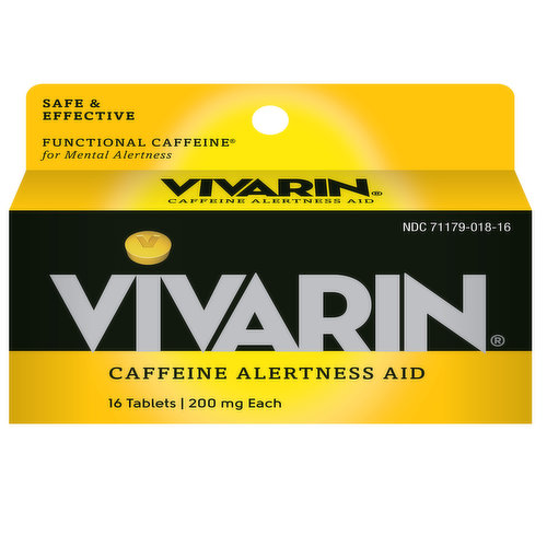 Vivarin Caffeine Alertness Aid, 200 mg, Tablets