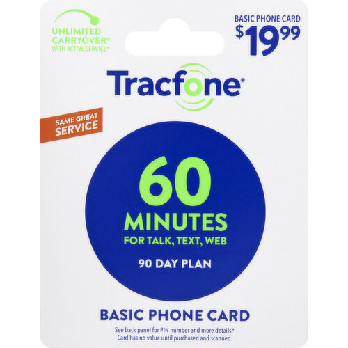 TracFone Basic Phone Card, $19.99