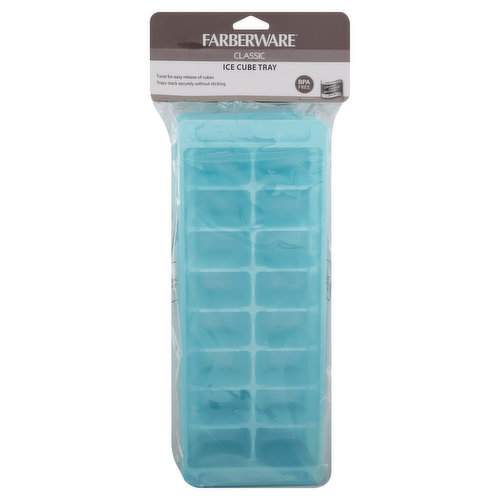 Farberware - Aqua Silicone Ice Cube Tray, 2-Pack