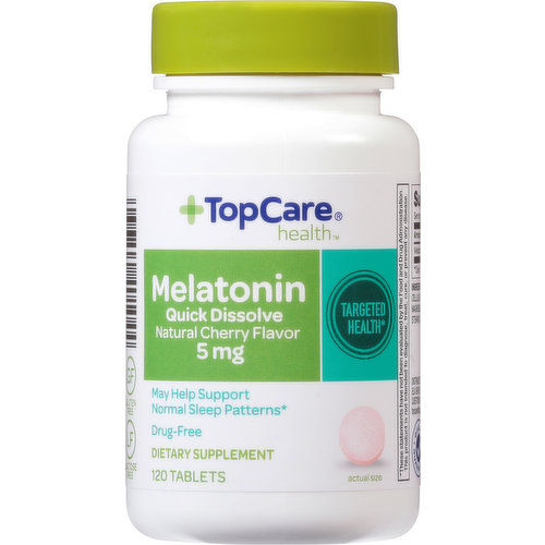 Melatonin, Natural Cherry Flavor, Quick Dissolve, 5 mg, Tablets