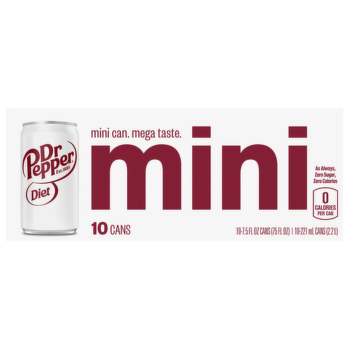 Dr Pepper Soda, Diet, Mini