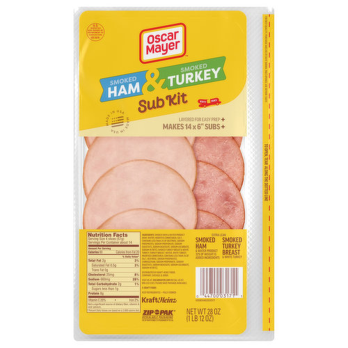 Estd 1883. Layered for easy prep. Makes 14 x 6 inch subs. Fully cooked.