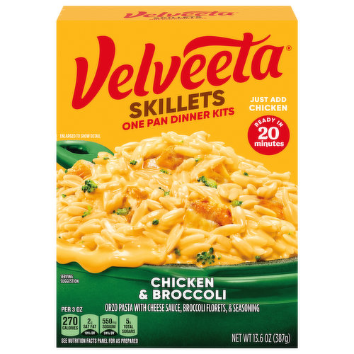 Velveeta Dinner Kit, One Pan, Chicken & Broccoli, Skillets