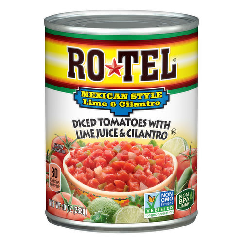 Ro-Tel Diced Tomatoes, Lime & Cilantro, Mexican Style