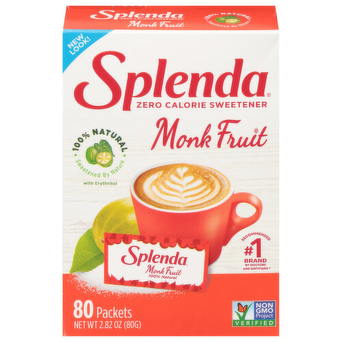Splenda Sweetener, Monk Fruit, Zero Calorie